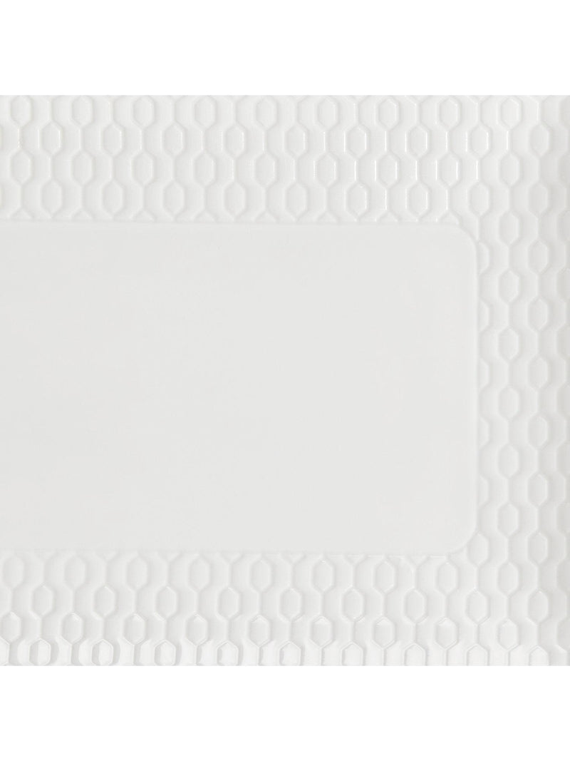 Wedgwood Gio rectangular bone china tray 21cm white, UK version