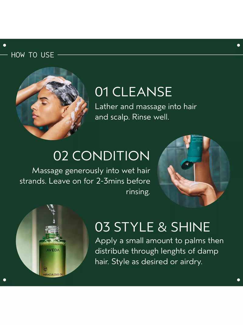 Aveda haircare gift set Shine with Strength travel sizes (British brand)