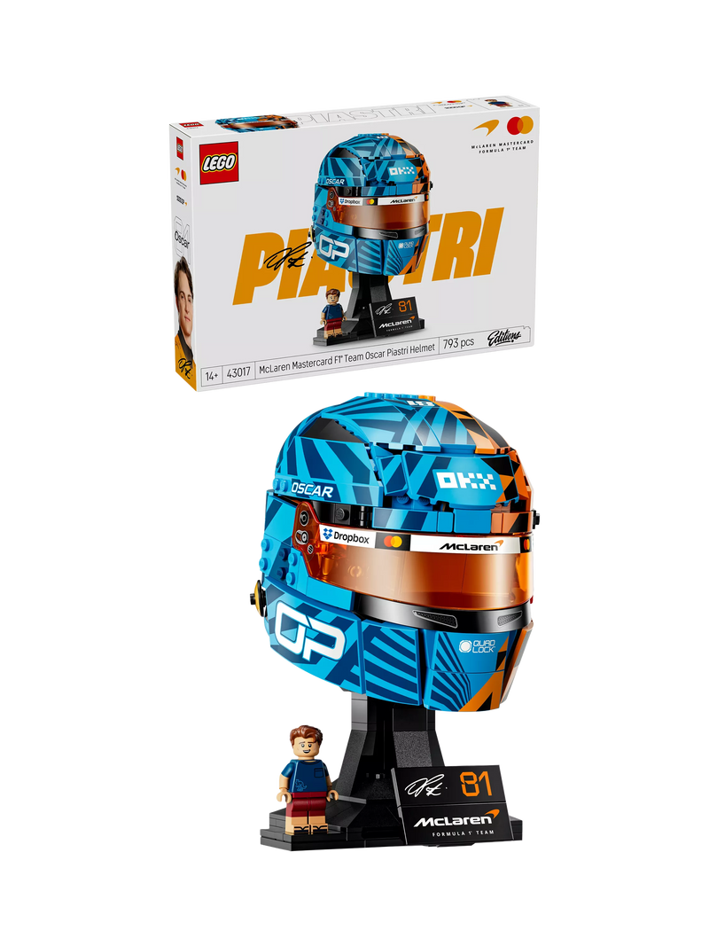LEGO McLaren F1 Oscar Piastri helmet building set - British product