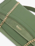 Dune London leather grab bag green - British product