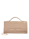 Dune London croc-effect grey grab bag (British brand)