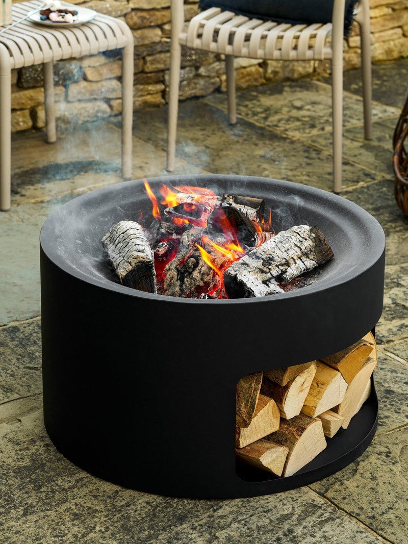 Garden Trading Sarsden fire pit black 70cm, imported from the UK