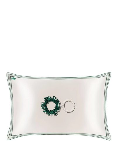 John Lewis Slip Pure Silk Queen Pillowcase and Scrunchie Game Day Skincare Gift Set- Buy online at McGrocer