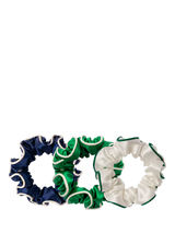John Lewis Slip Large Silk Scrunchies Hair Ties - Pack of 3, Game Day- Buy online at McGrocer