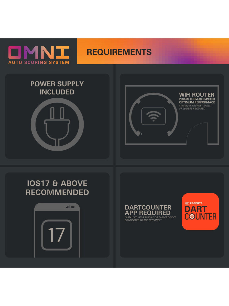 Target Darts Omni auto scoring system (British brand)