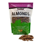 Kirkland Signature dry roasted almonds with sea salt in a 1.13kg pack, UK version