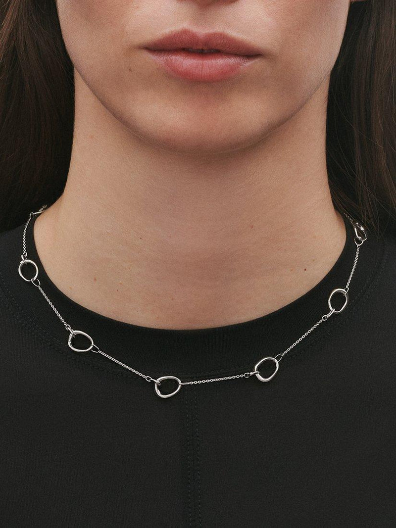 Georg Jensen Sterling Silver Offspring Interlock necklace 45cm - British product