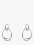 Georg Jensen sterling silver detachable hoop earrings H32mm W20mm - British product