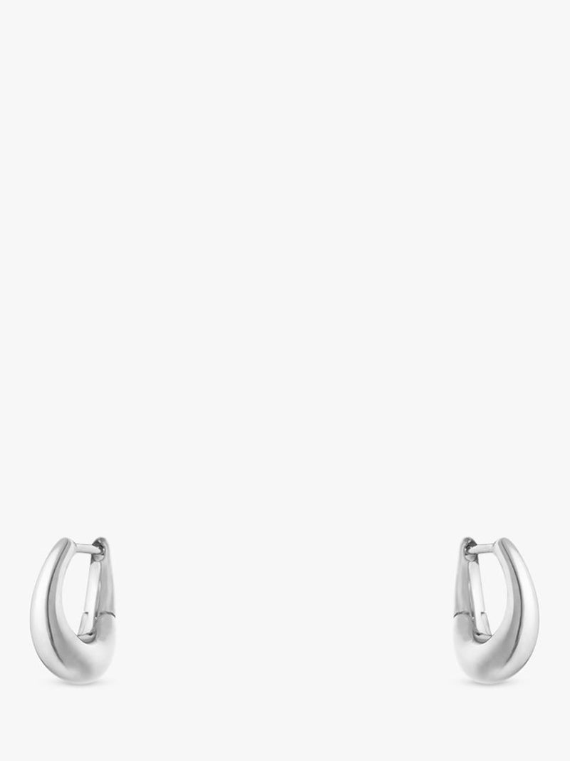 Georg Jensen sterling silver detachable hoop earrings H32mm W20mm - British product