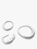 Georg Jensen sterling silver detachable hoop earrings H32mm W20mm - British product