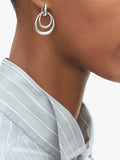 Georg Jensen sterling silver detachable hoop earrings H32mm W20mm - British product