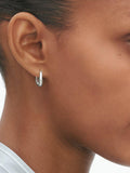 Georg Jensen sterling silver detachable hoop earrings H32mm W20mm - British product