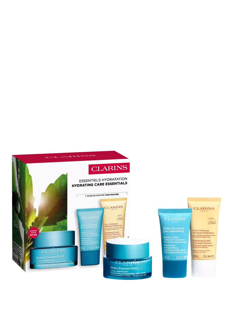 Clarins Hydra-Essentiel skincare gift set, imported from the UK