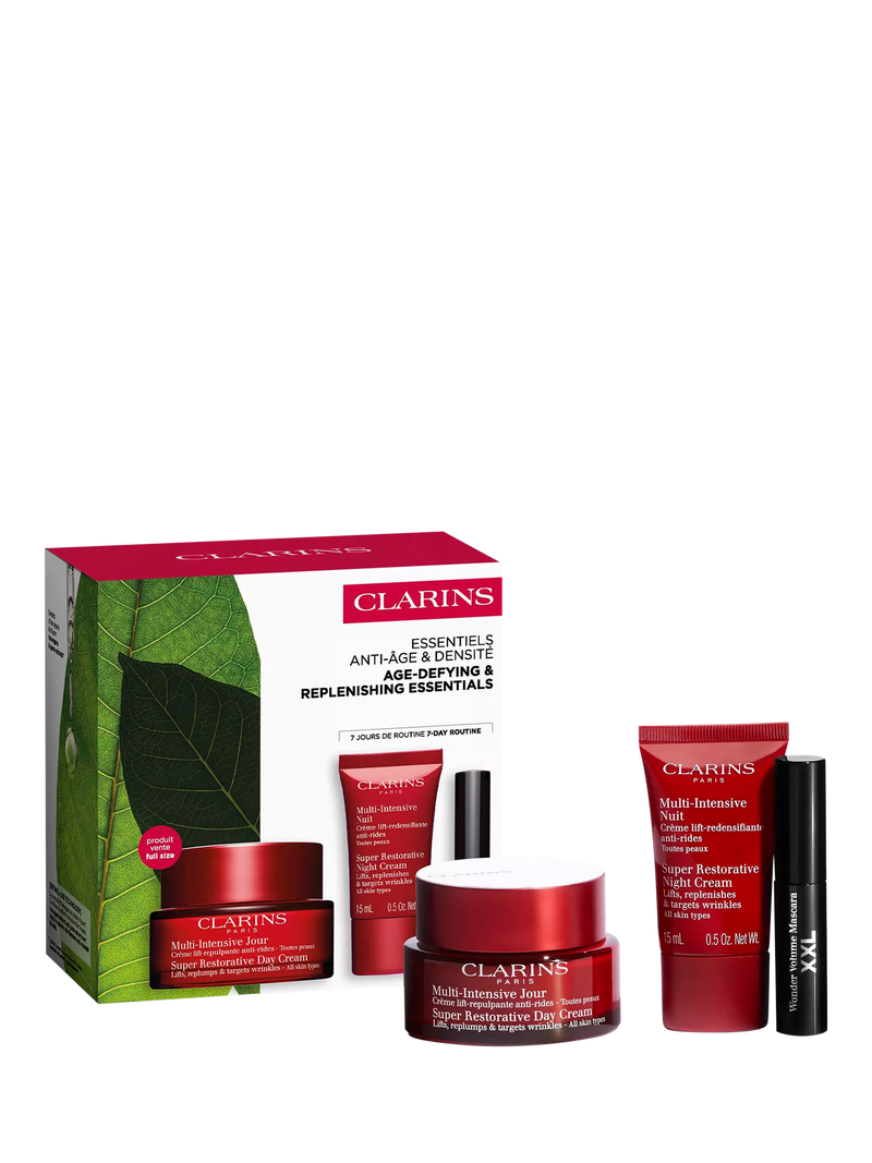 Clarins Super Restorative skincare gift set, imported from the UK