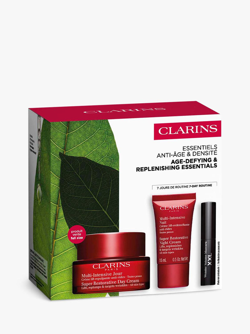 Clarins Super Restorative skincare gift set, imported from the UK