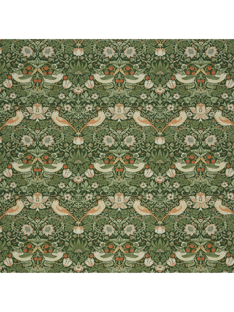 William Morris Strawberry Thief pouffe in Nettle colour - British product
