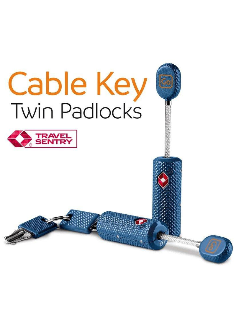 Go Travel TSA cable padlock pack of 2 - British product