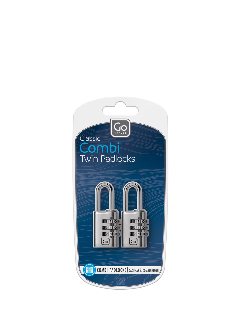 Go Travel combination padlock pack of 2, imported from the UK
