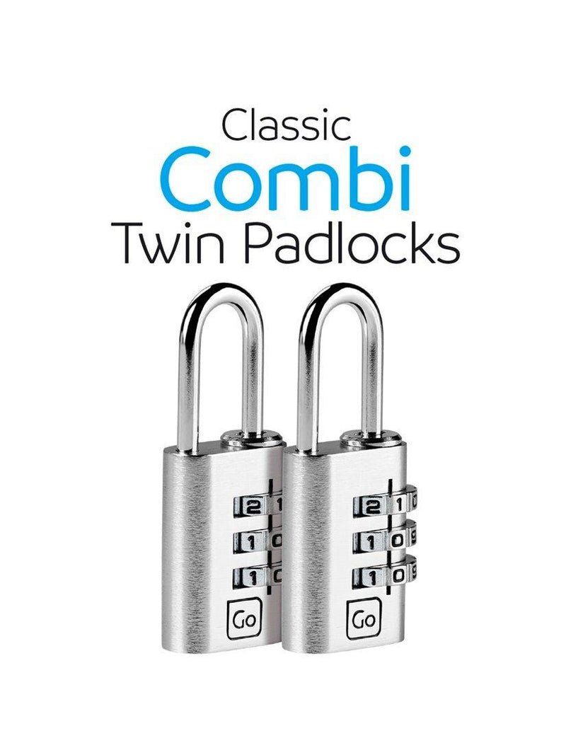 Go Travel combination padlock pack of 2, imported from the UK