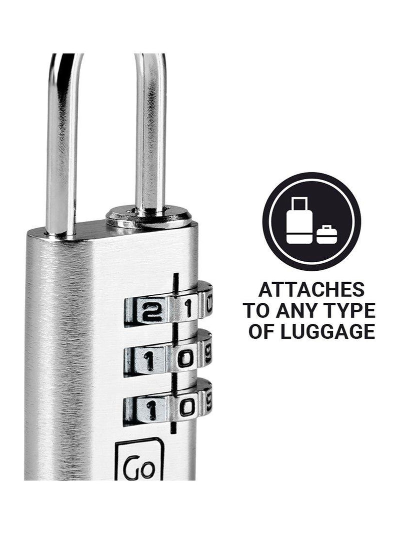 Go Travel combination padlock pack of 2, imported from the UK