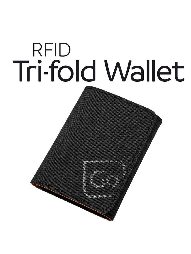 Go Travel tri-fold wallet black (British brand)