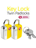 Go Travel padlock pack of 2 yellow - British product