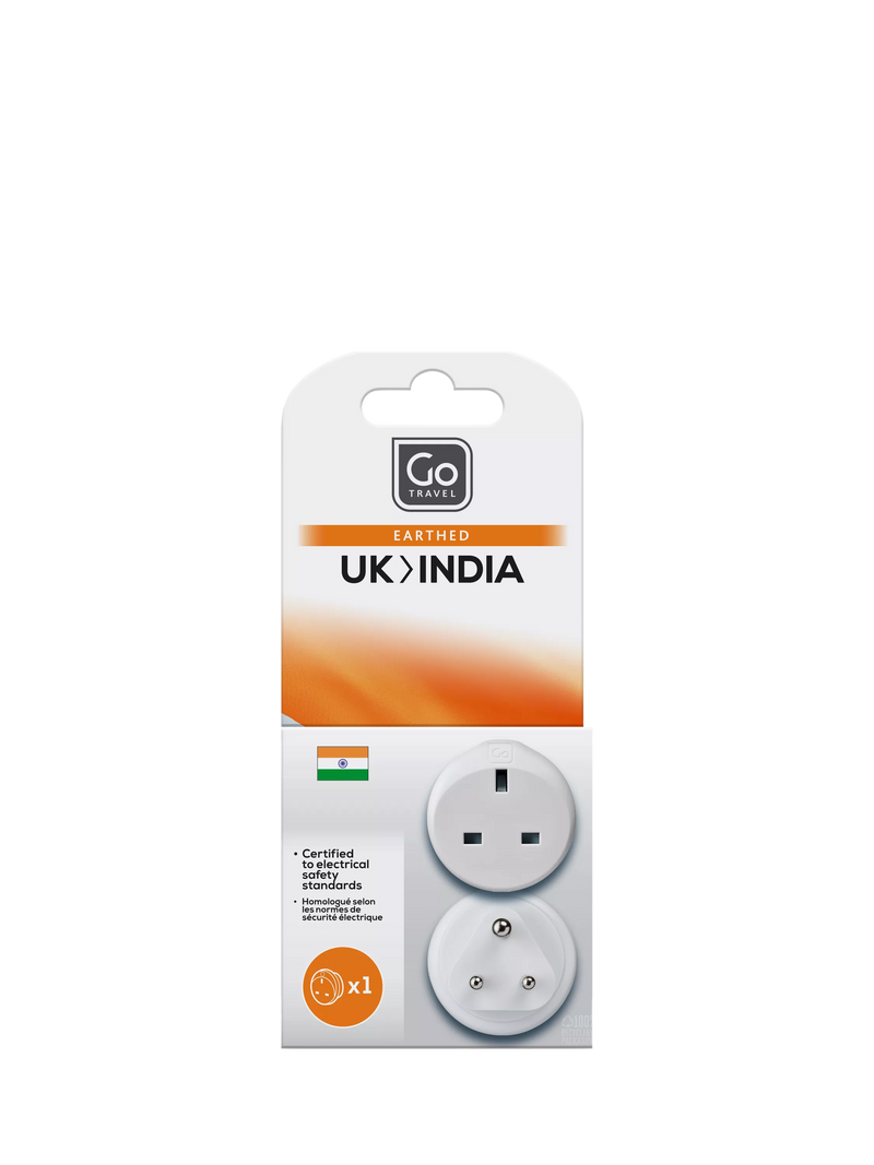 Go Travel India travel adapter - British product
