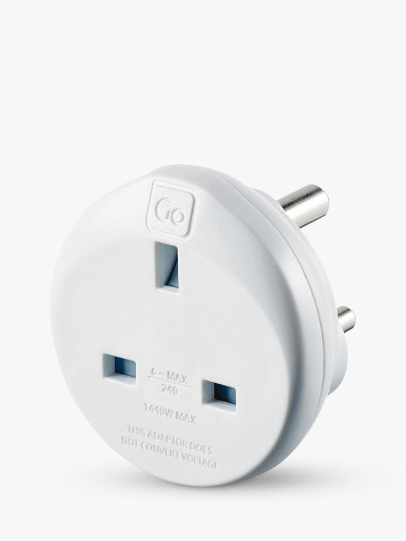 Go Travel India travel adapter - British product