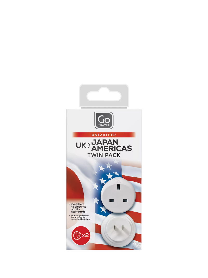 Go Travel travel adapter pack of 2 (British brand)