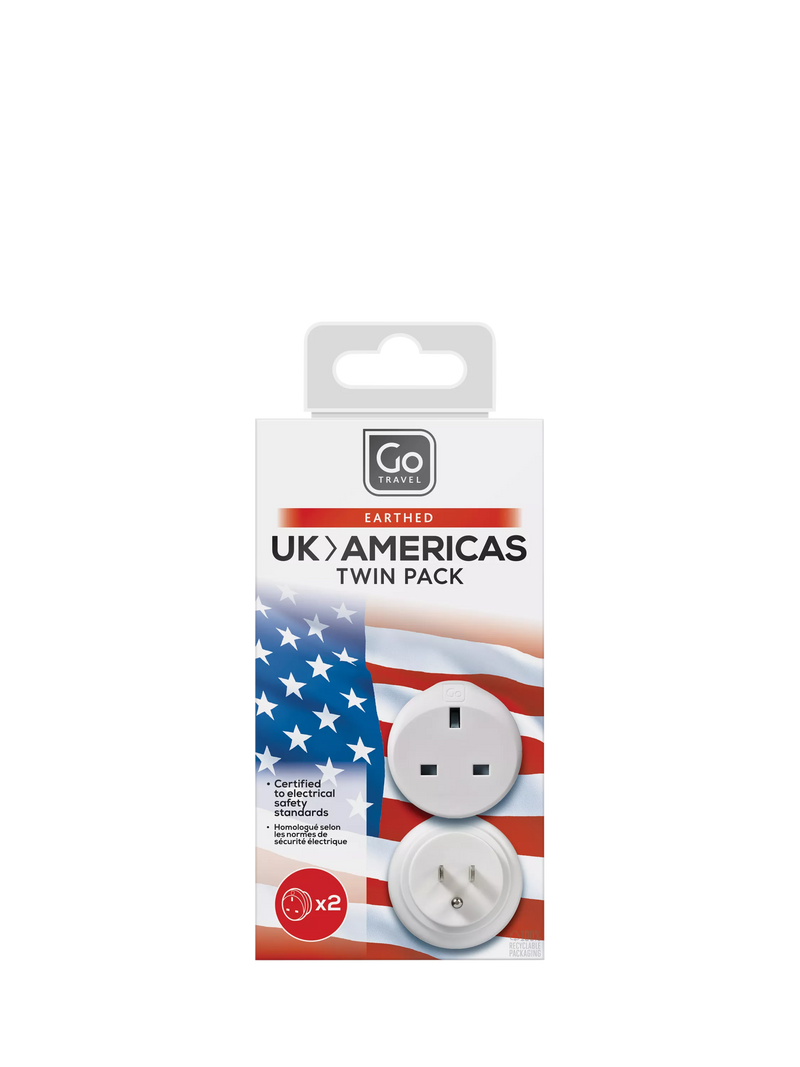 Go Travel travel adapter pack of 2 - British product