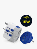 Go Travel USB-A and USB-C travel adapter, imported from the UK