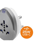 Go Travel India USB-C charger adapter compact design, imported from the UK