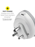 Go Travel India USB-C charger adapter compact design, imported from the UK