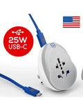 Go Travel Americas USB-C charger adapter, British product