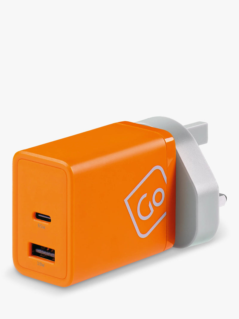 Go Travel GaN charger 65W USB-C USB-A (British brand)