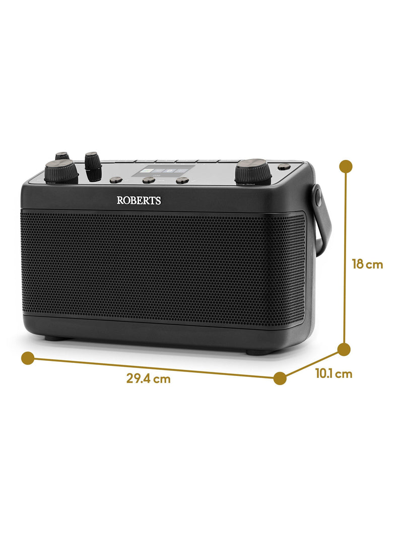 Roberts Blutune 7 DAB+ Bluetooth radio black, imported from the UK