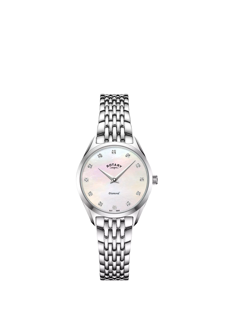 Rotary Ultra Slim mother of pearl diamond watch 27mm - British product