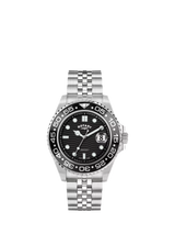 John Lewis Rotary APEX100 Men's 45mm Bracelet Watch, Silver- Buy online at McGrocer