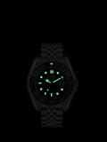 Rotary APEX100 men's watch silver bracelet black dial, UK version