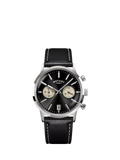 Rotary 1895 Chronograph watch with black leather strap, imported from the UK