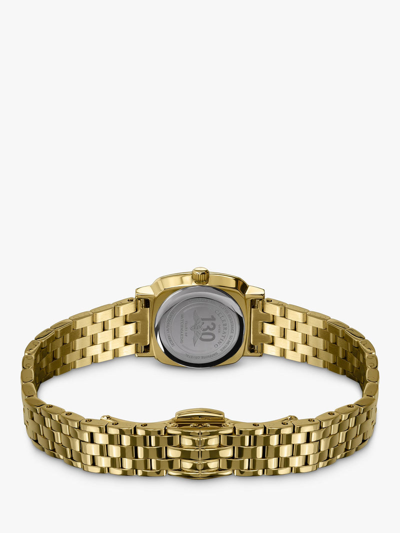 Rotary Heritage Astoria gold square watch mother-of-pearl dial, imported from the UK