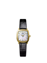 John Lewis Rotary Women's Heritage Astoria Square Leather Strap Watch, Gold- Buy online at McGrocer