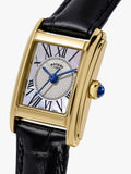 Rotary Heritage Astoria women's gold watch 24mm black leather strap, UK version