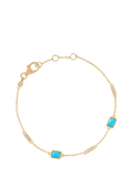 Astley Clarke gold vermeil station bracelet turquoise white sapphire (British brand)