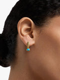 Astley Clarke earrings turquoise drop huggie hoop, imported from the UK