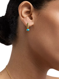 Astley Clarke earrings turquoise drop huggie hoop, imported from the UK