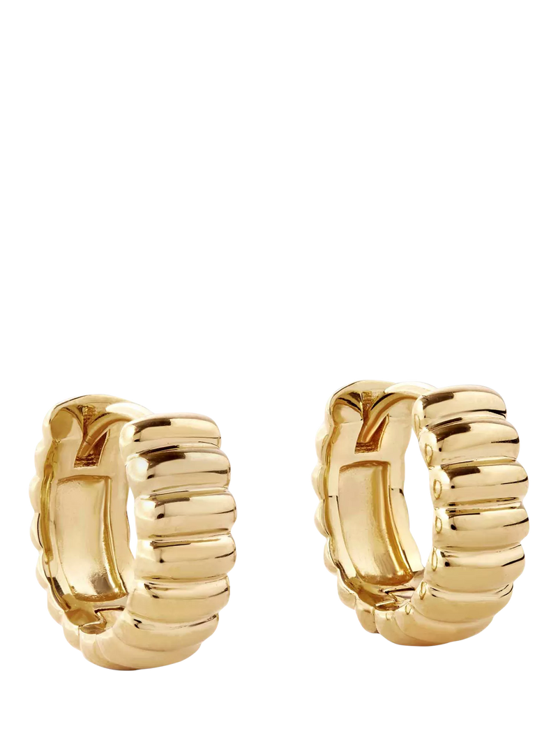 Astley Clarke gold huggie hoop earrings, UK version