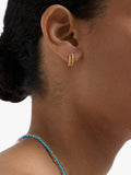 Astley Clarke gold huggie hoop earrings, UK version