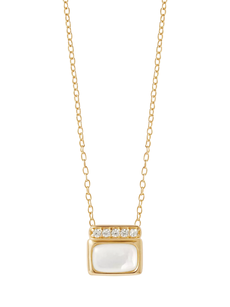 Astley Clarke Aurora Ridge Square Pendant Necklace