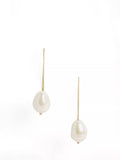 Ralph Lauren pearl drop earrings gold white, UK version
